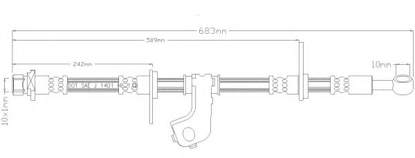 REMKAFLEX 4875 Тормозной шланг для HONDA (Хонда) REMKAFLEX 4875 Тормозной шланг для HONDA (Хонда)