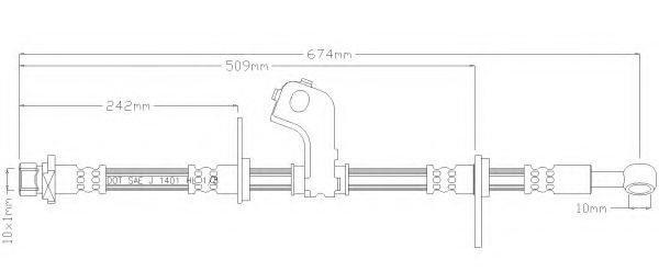 REMKAFLEX 4876 Тормозной шланг для HONDA (Хонда) REMKAFLEX 4876 Тормозной шланг для HONDA (Хонда)