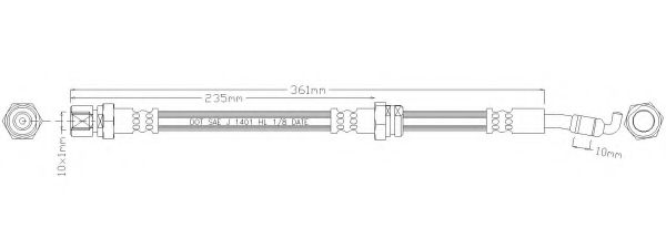 REMKAFLEX 5104 Тормозной шланг для CHEVROLET OPTRA (Шевроле Оптра) REMKAFLEX 5104 Тормозной шланг для CHEVROLET OPTRA (Шевроле Оптра)