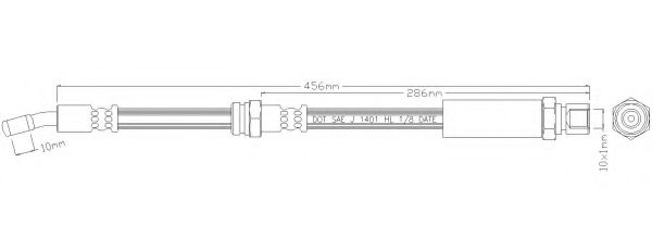 REMKAFLEX 5107 Тормозной шланг для CHEVROLET REZZO (Шевроле Рэззо) REMKAFLEX 5107 Тормозной шланг для CHEVROLET REZZO (Шевроле Рэззо)