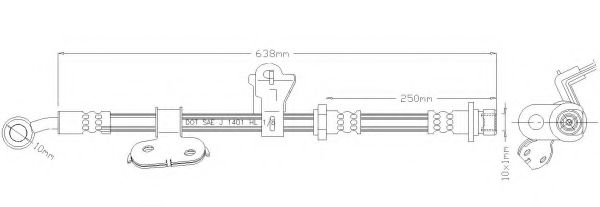 REMKAFLEX 5166 Тормозной шланг для HONDA (Хонда) REMKAFLEX 5166 Тормозной шланг для HONDA (Хонда)