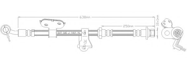 REMKAFLEX 5167 Тормозной шланг для HONDA (Хонда) REMKAFLEX 5167 Тормозной шланг для HONDA (Хонда)