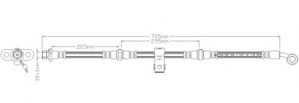 REMKAFLEX 5168 Тормозной шланг для HONDA (Хонда) REMKAFLEX 5168 Тормозной шланг для HONDA (Хонда)