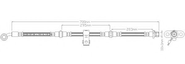 REMKAFLEX 5169 Тормозной шланг для HONDA (Хонда) REMKAFLEX 5169 Тормозной шланг для HONDA (Хонда)