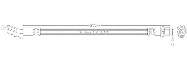REMKAFLEX 5228 Тормозной шланг для TOYOTA (Тойота/тоета) REMKAFLEX 5228 Тормозной шланг для TOYOTA (Тойота/тоета)
