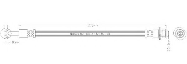 REMKAFLEX 5467 Тормозной шланг для NISSAN (Ниссан) REMKAFLEX 5467 Тормозной шланг для NISSAN (Ниссан)