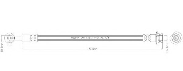 REMKAFLEX 5468 Тормозной шланг для NISSAN (Ниссан) REMKAFLEX 5468 Тормозной шланг для NISSAN (Ниссан)