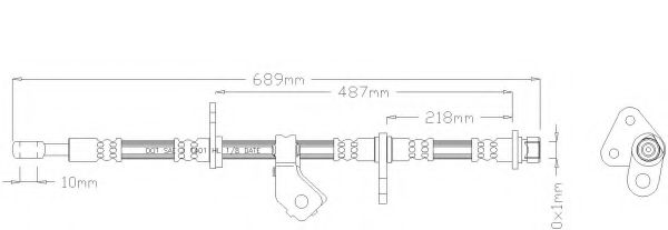 REMKAFLEX 5667 Тормозной шланг для HONDA (Хонда) REMKAFLEX 5667 Тормозной шланг для HONDA (Хонда)