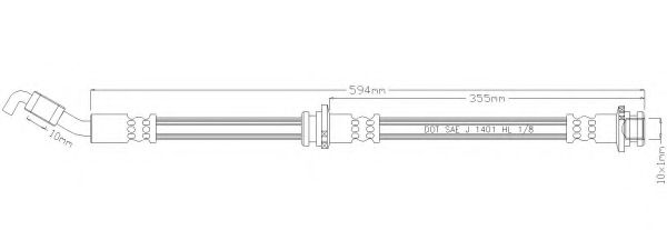 REMKAFLEX 6019 Тормозной шланг для NISSAN (Ниссан) REMKAFLEX 6019 Тормозной шланг для NISSAN (Ниссан)