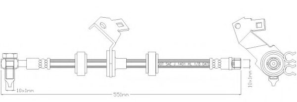 REMKAFLEX 6022 Тормозной шланг для MERCEDES-BENZ M-CLASS (Мэрcэдэс-бэнз М-cласс) REMKAFLEX 6022 Тормозной шланг для MERCEDES-BENZ M-CLASS (Мэрcэдэс-бэнз М-cласс)