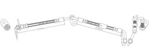 REMKAFLEX 6057 Тормозной шланг для MAZDA MIATA III (Мазда Миата 3) REMKAFLEX 6057 Тормозной шланг для MAZDA MIATA III (Мазда Миата 3)