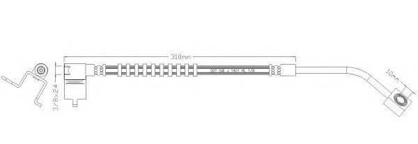 REMKAFLEX 6082 Тормозной шланг для CHRYSLER PT CRUISER (Крайслер Пт cруисэр) REMKAFLEX 6082 Тормозной шланг для CHRYSLER PT CRUISER (Крайслер Пт cруисэр)