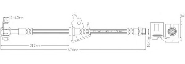 REMKAFLEX 6091 Тормозной шланг для CHEVROLET ORLANDO (Шевроле Орландо) REMKAFLEX 6091 Тормозной шланг для CHEVROLET ORLANDO (Шевроле Орландо)