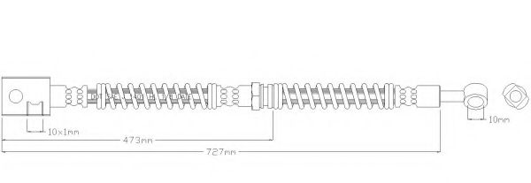 REMKAFLEX 6159 Тормозной шланг для SSANGYONG REXTON (Сан-янг/санянг Рекстон) REMKAFLEX 6159 Тормозной шланг для SSANGYONG REXTON (Сан-янг/санянг Рекстон)