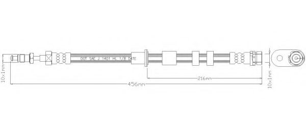 REMKAFLEX 6184 Тормозной шланг для FORD (Форд) REMKAFLEX 6184 Тормозной шланг для FORD (Форд)