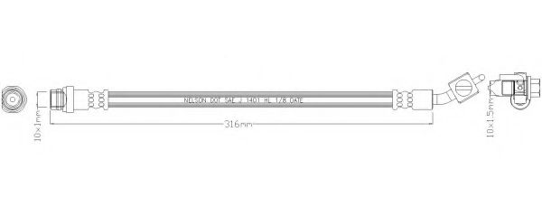 REMKAFLEX 6190 Тормозной шланг для FORD (Форд) REMKAFLEX 6190 Тормозной шланг для FORD (Форд)