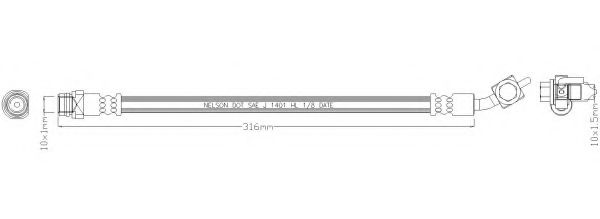 REMKAFLEX 6191 Тормозной шланг для HONDA (Хонда) REMKAFLEX 6191 Тормозной шланг для HONDA (Хонда)