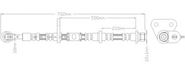REMKAFLEX 6215 Тормозной шланг для HONDA (Хонда) REMKAFLEX 6215 Тормозной шланг для HONDA (Хонда)