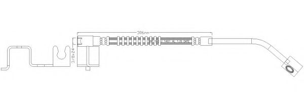 REMKAFLEX 6624 Тормозной шланг для CHRYSLER PT CRUISER (Крайслер Пт cруисэр) REMKAFLEX 6624 Тормозной шланг для CHRYSLER PT CRUISER (Крайслер Пт cруисэр)