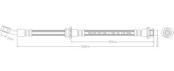 REMKAFLEX 6625 Тормозной шланг для NISSAN TIIDA (Ниссан Т2да) REMKAFLEX 6625 Тормозной шланг для NISSAN TIIDA (Ниссан Т2да)