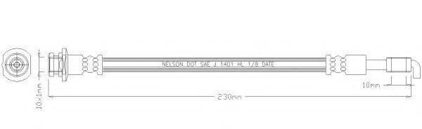 REMKAFLEX 6628 Тормозной шланг для NISSAN TIIDA (Ниссан Т2да) REMKAFLEX 6628 Тормозной шланг для NISSAN TIIDA (Ниссан Т2да)