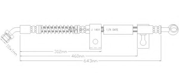 REMKAFLEX 7009 Тормозной шланг для KIA (Киа) REMKAFLEX 7009 Тормозной шланг для KIA (Киа)