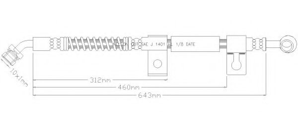 REMKAFLEX 7010 Тормозной шланг для KIA (Киа) REMKAFLEX 7010 Тормозной шланг для KIA (Киа)