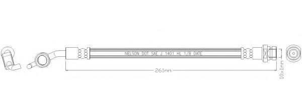 REMKAFLEX 7068 Тормозной шланг для KIA CARENS III (Киа Каренс 3) REMKAFLEX 7068 Тормозной шланг для KIA CARENS III (Киа Каренс 3)