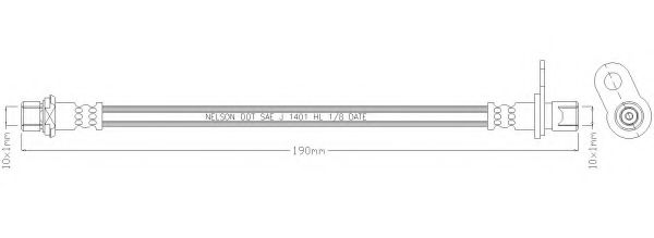 REMKAFLEX 7134 Тормозной шланг для TOYOTA (Тойота/тоета) REMKAFLEX 7134 Тормозной шланг для TOYOTA (Тойота/тоета)