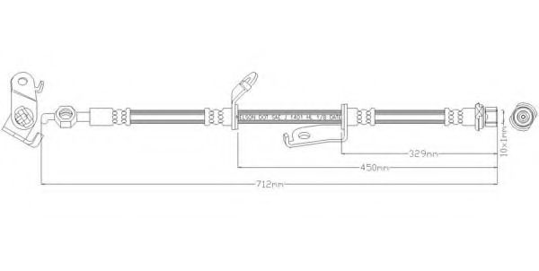 REMKAFLEX 7308 Тормозной шланг для TOYOTA ESTIMA III (Тойота/тоета Эстима 3) REMKAFLEX 7308 Тормозной шланг для TOYOTA ESTIMA III (Тойота/тоета Эстима 3)