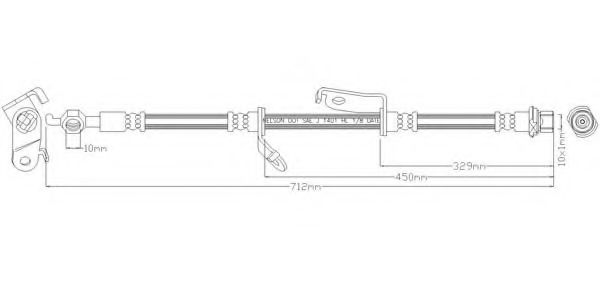 REMKAFLEX 7309 Тормозной шланг для TOYOTA ESTIMA III (Тойота/тоета Эстима 3) REMKAFLEX 7309 Тормозной шланг для TOYOTA ESTIMA III (Тойота/тоета Эстима 3)