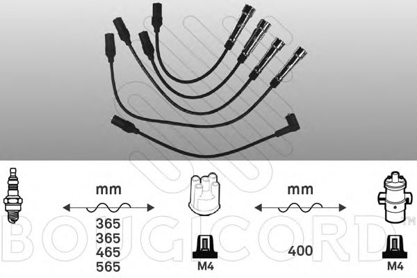 BOUGICORD 4101 Комплект проводов зажигания для AUDI 90 (Ауди 90) BOUGICORD 4101 Комплект проводов зажигания для AUDI 90 (Ауди 90)