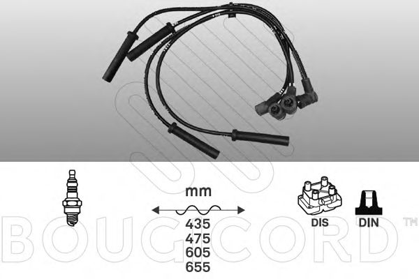 BOUGICORD 8002 Комплект проводов зажигания для MAZDA 323 P V (Мазда 323 пв) BOUGICORD 8002 Комплект проводов зажигания для MAZDA 323 P V (Мазда 323 пв)