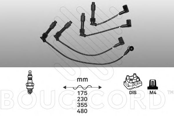 BOUGICORD 8101 Комплект проводов зажигания для DAEWOO NUBIRA (Дэу Нубира) BOUGICORD 8101 Комплект проводов зажигания для DAEWOO NUBIRA (Дэу Нубира)