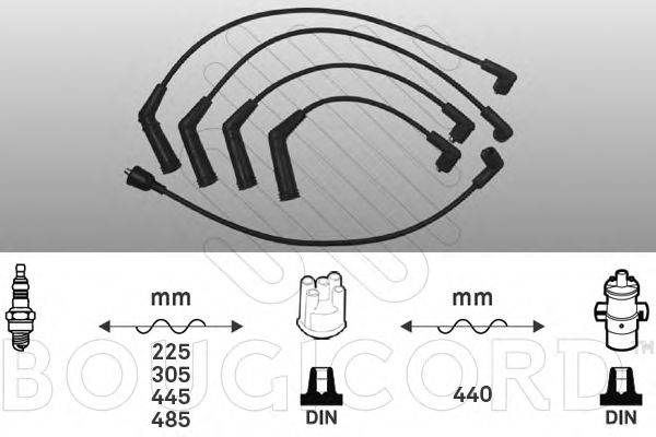 BOUGICORD 8106 Комплект проводов зажигания для MITSUBISHI MIRAGE V (Митсубиши/митсубиси Мирагэ v)