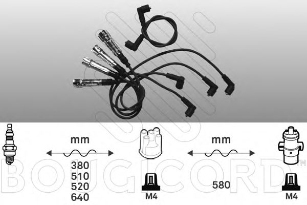BOUGICORD 9231 Комплект проводов зажигания для VOLKSWAGEN JETTA II (Фольксваген Жэтта 2) BOUGICORD 9231 Комплект проводов зажигания для VOLKSWAGEN JETTA II (Фольксваген Жэтта 2)