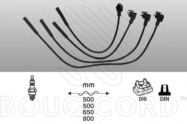 BOUGICORD 4150 Комплект проводов зажигания для FORD ORION III (Форд Орион 3) BOUGICORD 4150 Комплект проводов зажигания для FORD ORION III (Форд Орион 3)