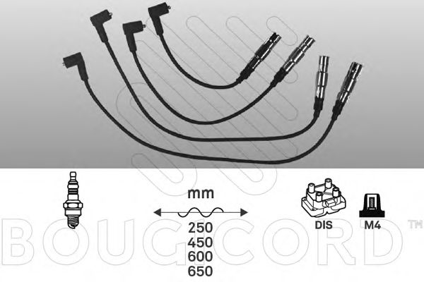 BOUGICORD 4173 Комплект проводов зажигания для AUDI A3 (Ауди А3) BOUGICORD 4173 Комплект проводов зажигания для AUDI A3 (Ауди А3)