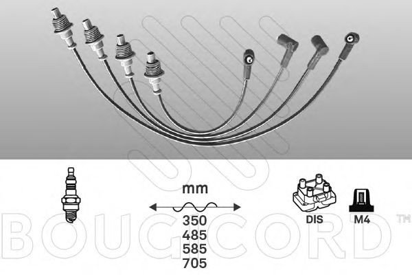 BOUGICORD 4331 Комплект проводов зажигания для CITROËN JUMPER (CитроËн Жумпэр) BOUGICORD 4331 Комплект проводов зажигания для CITROËN JUMPER (CитроËн Жумпэр)