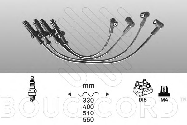 BOUGICORD 4334 Комплект проводов зажигания для CITROËN CHANSON (CитроËн Чансон) BOUGICORD 4334 Комплект проводов зажигания для CITROËN CHANSON (CитроËн Чансон)