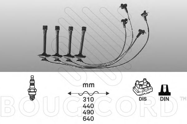 BOUGICORD 7191 Комплект проводов зажигания для TOYOTA SCEPTER (Тойота/тоета Сcэптэр) BOUGICORD 7191 Комплект проводов зажигания для TOYOTA SCEPTER (Тойота/тоета Сcэптэр)
