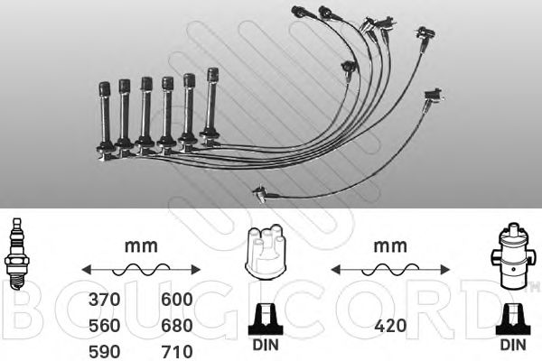 BOUGICORD 7192 Комплект проводов зажигания для TOYOTA SCEPTER (Тойота/тоета Сcэптэр) BOUGICORD 7192 Комплект проводов зажигания для TOYOTA SCEPTER (Тойота/тоета Сcэптэр)