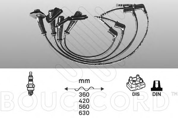 BOUGICORD 7204 Комплект проводов зажигания для HONDA PRELUDE III (Хонда Прэлудэ 3) BOUGICORD 7204 Комплект проводов зажигания для HONDA PRELUDE III (Хонда Прэлудэ 3)
