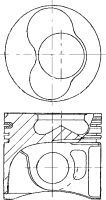 NÜRAL 87-114900-60 Поршень для AUDI 90 (Ауди 90) NÜRAL 87-114900-60 Поршень для AUDI 90 (Ауди 90)