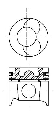 NÜRAL 87-101500-00 Поршень для RENAULT SCNIC I (Рено Сценик и) NÜRAL 87-101500-00 Поршень для RENAULT SCNIC I (Рено Сценик и)
