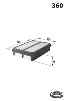 MECAFILTER ELP9268 Воздушный фильтр для KIA (Киа) MECAFILTER ELP9268 Воздушный фильтр для KIA (Киа)