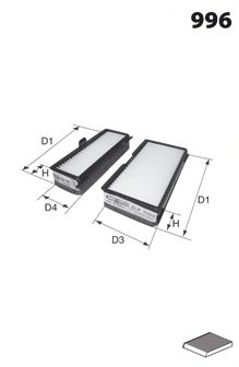 MECAFILTER JLR7064 Фильтр, воздух во внутренном пространстве для CITROËN DISPATCH (CитроËн Диспатч) MECAFILTER JLR7064 Фильтр, воздух во внутренном пространстве для CITROËN DISPATCH (CитроËн Диспатч)