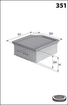 MECAFILTER ELP9309 Воздушный фильтр для VOLVO (Вольво) MECAFILTER ELP9309 Воздушный фильтр для VOLVO (Вольво)