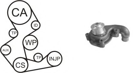 AIRTEX WPK-143503 Комплект ремня ГРМ для FORD ESCORT VI (Форд Эскорт 6)