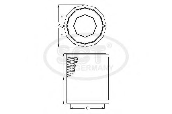 SCT Germany SB 070 Воздушный фильтр 8140. 61. 200 для FIAT (Фиат) SCT Germany SB 070 Воздушный фильтр 8140. 61. 200 для FIAT (Фиат)